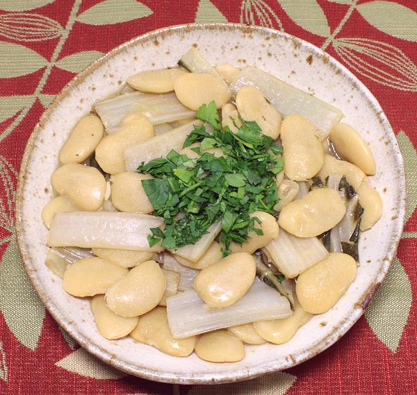 Dish of Chard Stems & Beans