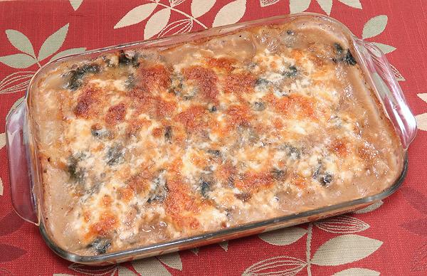 Gratin Dish with Acorn Squash, Chard & Cheese