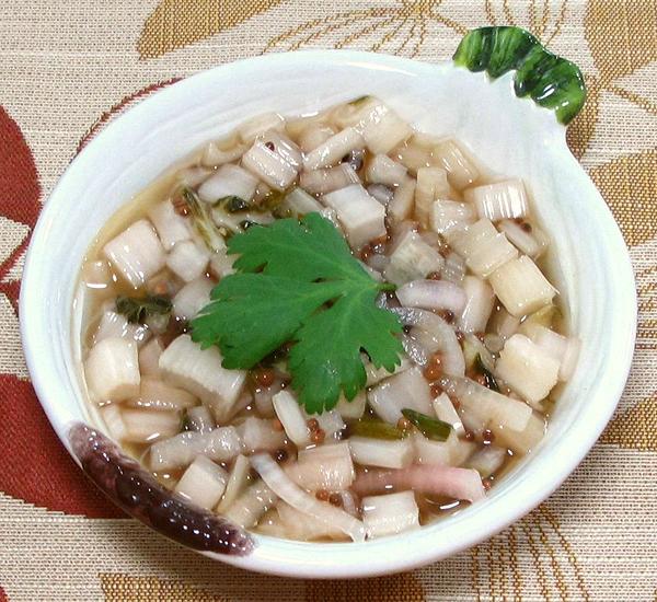 Small Bowl of Pickled Chard Stems