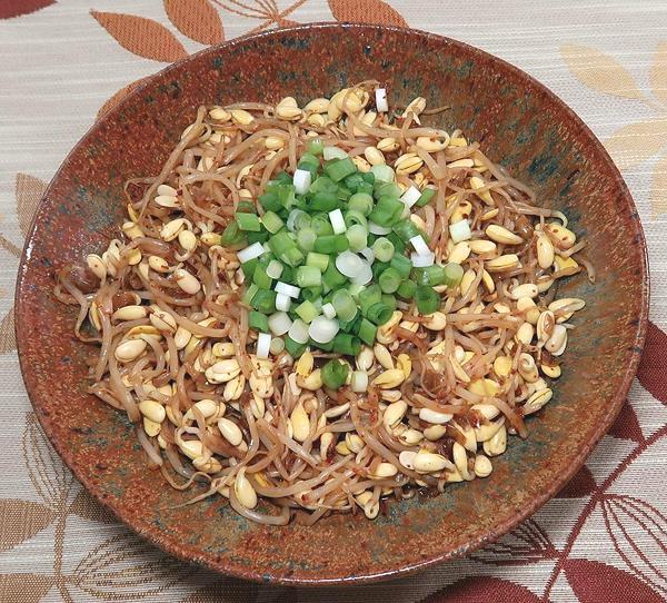 Dish of California Soy Sprout Salad