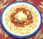 Dish of Pasta with Mixed Seafood