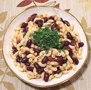Dish of Macaroni with Red Beans