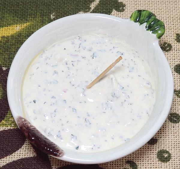 Small Bowl of Yogurt Mint Sauce