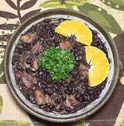 Dish of Black Bean Stew with Chicken