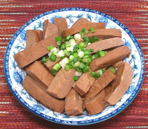 Dish of Pressed Tofu Sticks