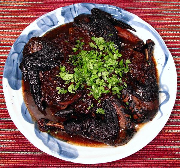 Dish of Braised Silkie Chicken