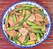 Dish of Beef with Asparagus