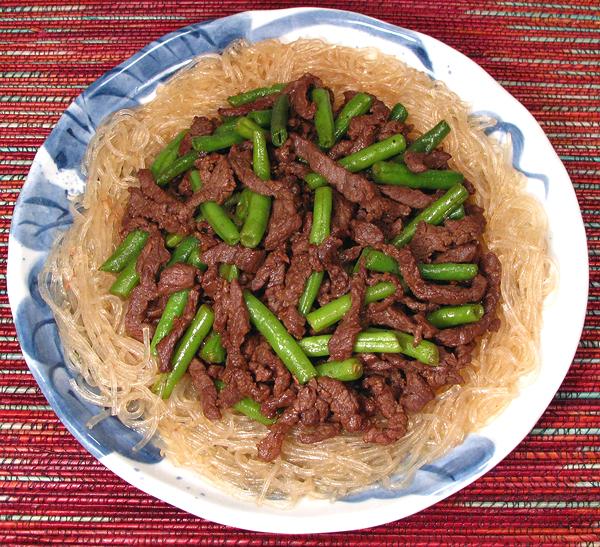 Dish of Beef with Green Beans