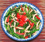 Dish of Pork with Flowering Chives