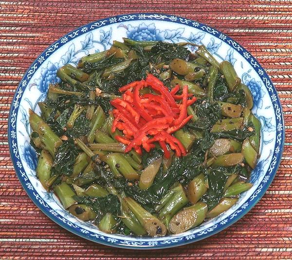 Dish of Broccoli in Black Bean Sauce