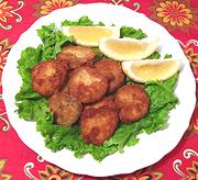 Plate of Pan Fried Bull Balls