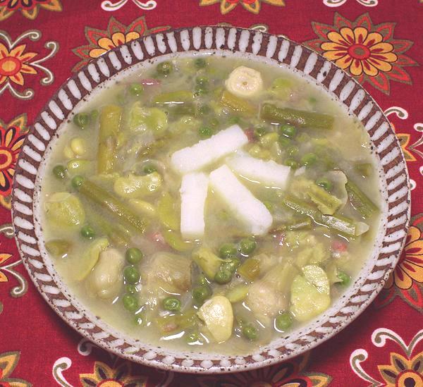 Bowl of Green Vegetable Soup