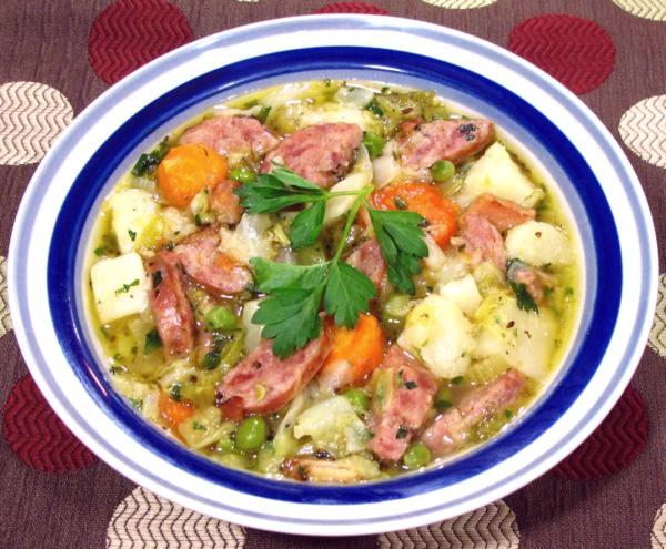 Bowl of Bavarian Sausage Stew