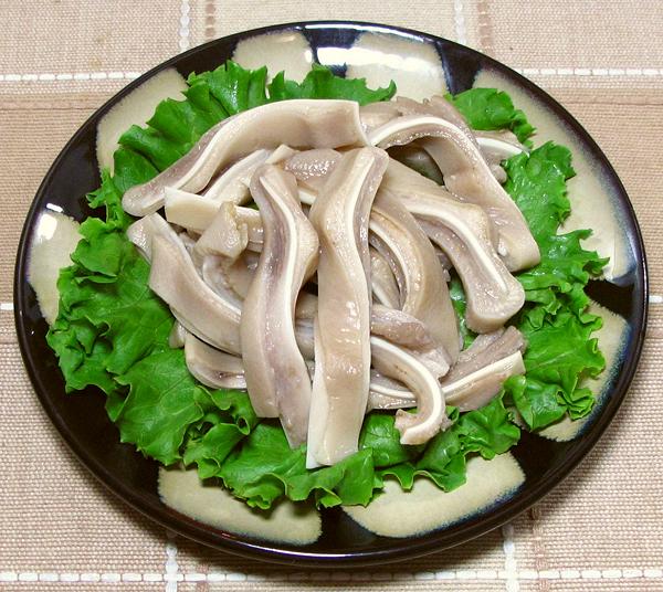 Plate of Pickled Pig Ear Strips