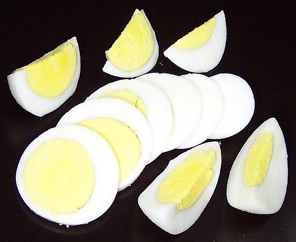 Sliced Hard Boiled Eggs