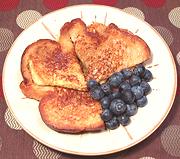 Plate of French Toast & Blueberries