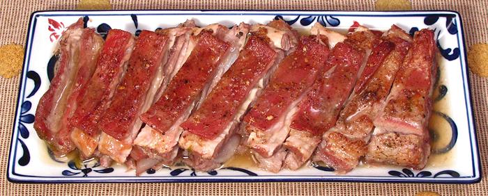 Platter of Veal Breast Roast, sliced