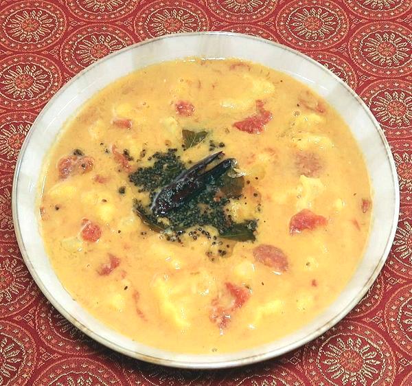 Bowl of Sambar with Cauliflower