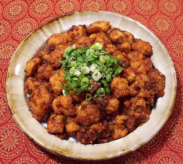 Dish of Cauliflower Manchurian