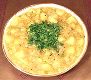 Dish of Potato & Onion Curry