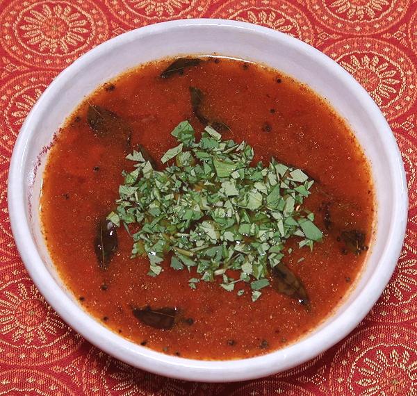 Bowl of Rasam Idli