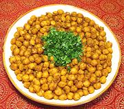 Dish of Spiced Chickpeas