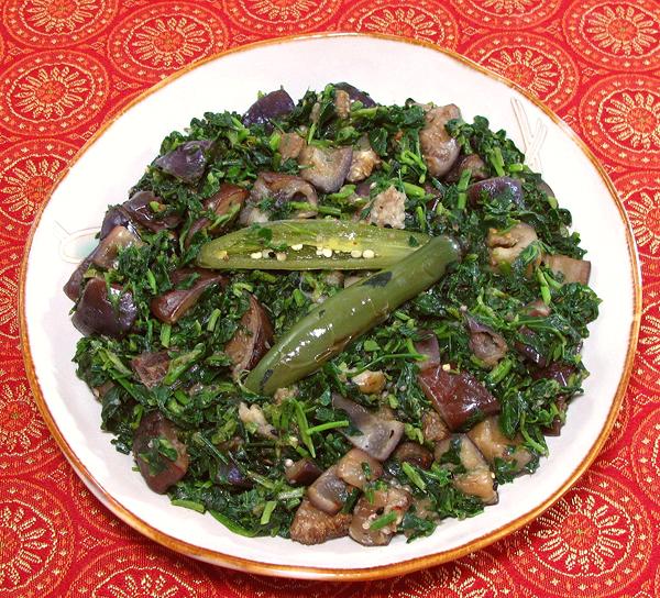 Dish of Eggplants with Methi