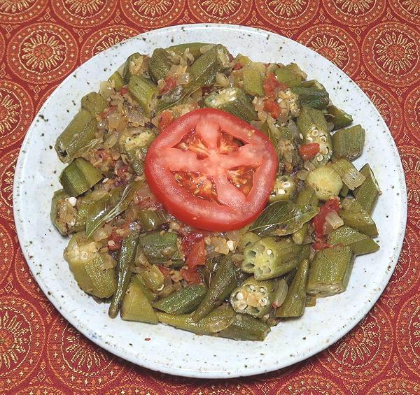 Dish of Okra Kali Miri