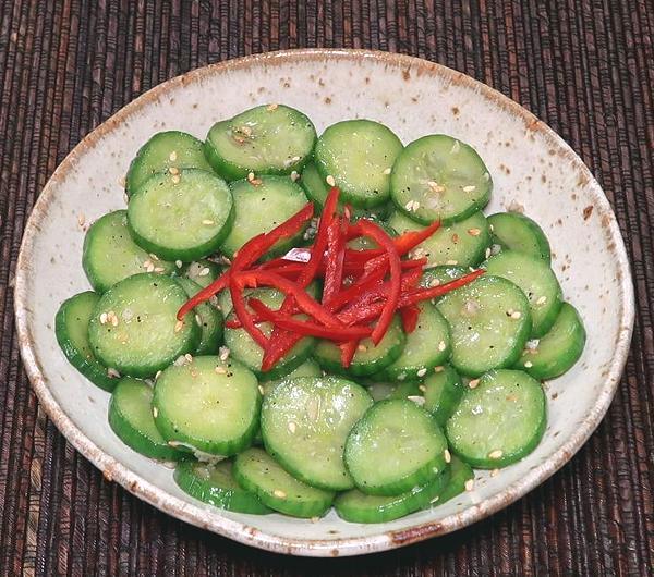 Bowl of Sautéed Cucumber