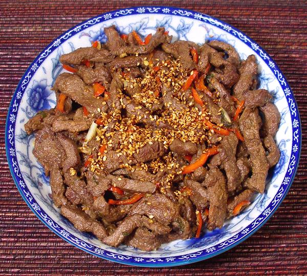 Dish of Beef with Chilis