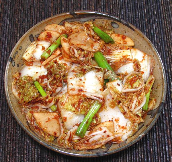 Bowl of Jumbled Cabbage Kimchee