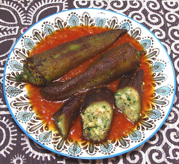 Dish of Fish Stuffed Chilis