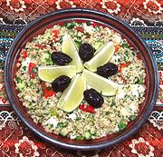 Dish of Bulgar & Vegetable Salad