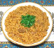 Dish of Beef with Bulgur