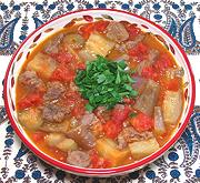 Bowl of Lamb Egplant Stew