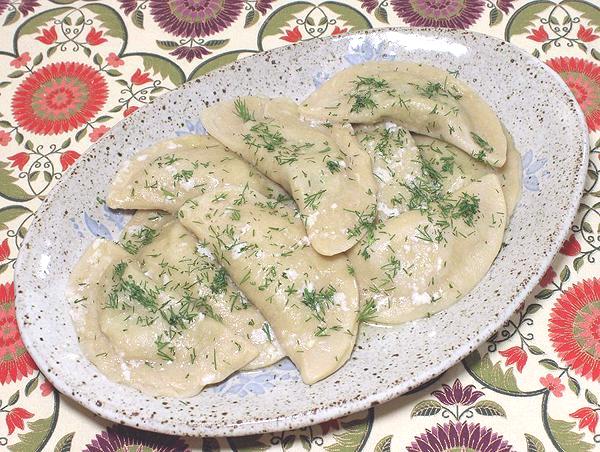 Dish of Koldūnai Dumplings