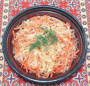 Dish of Sauerkraut Slaw