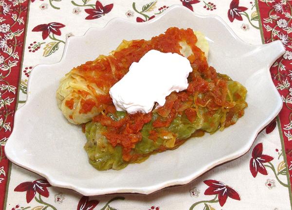 Dish of Stuffed Cabbager Rolls Ukraine