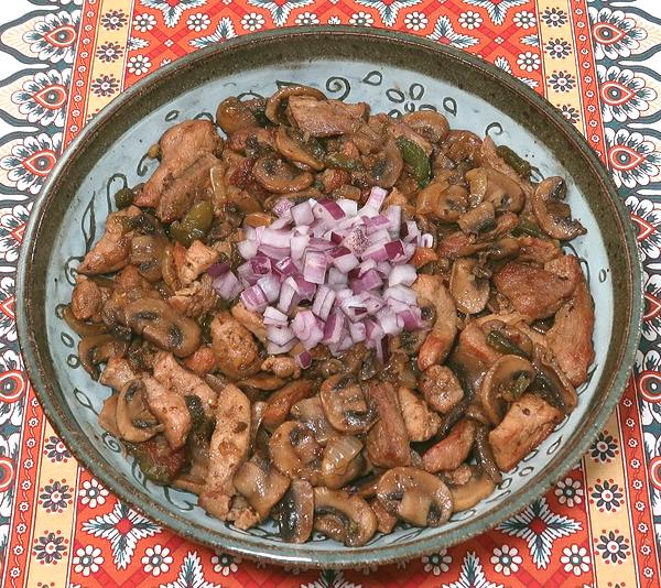 Dish of Pork with Mushrooms