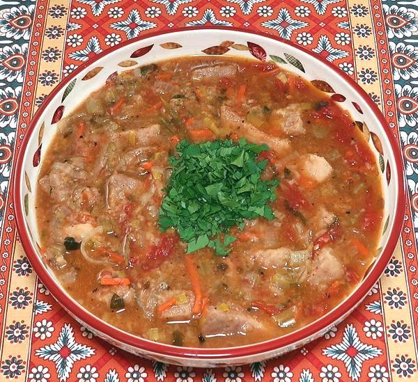 Dish of Pork Vegetable Goulash