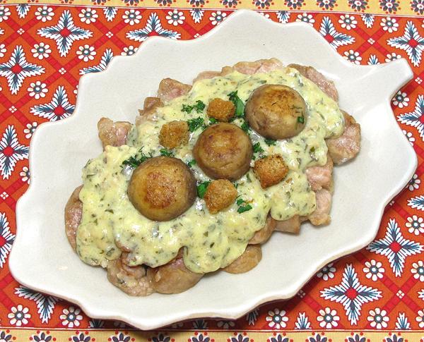 Dish of Sweetbreads with Lemon Sauce