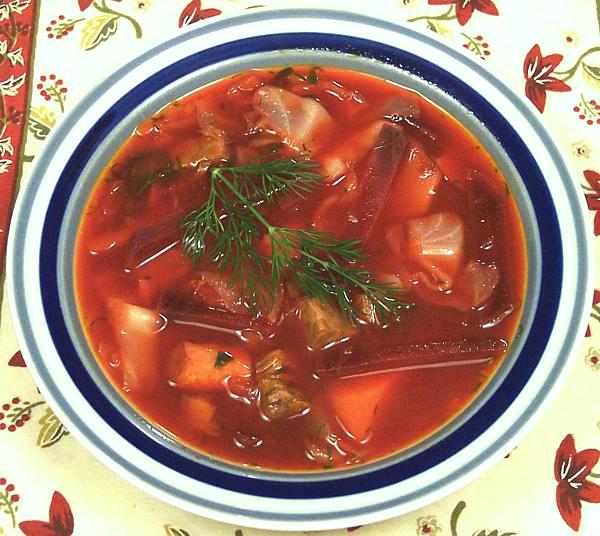 Bowl of Ukrainian Borshch