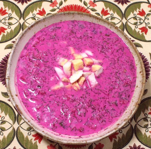 Bowl of Cold Beet Soup