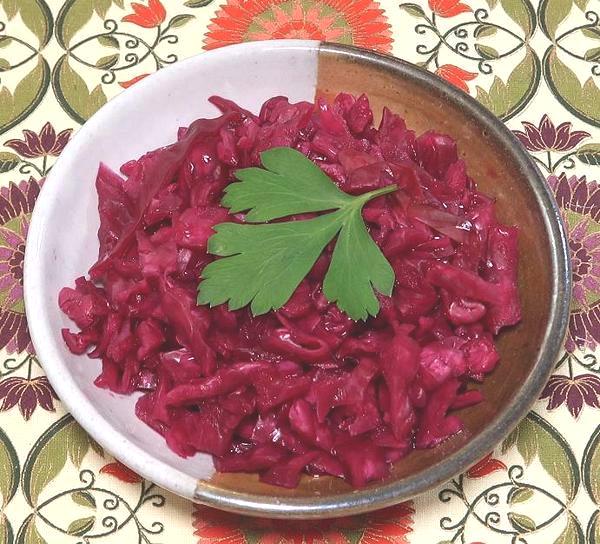 Dish of Red Cabbage Sauerkraut