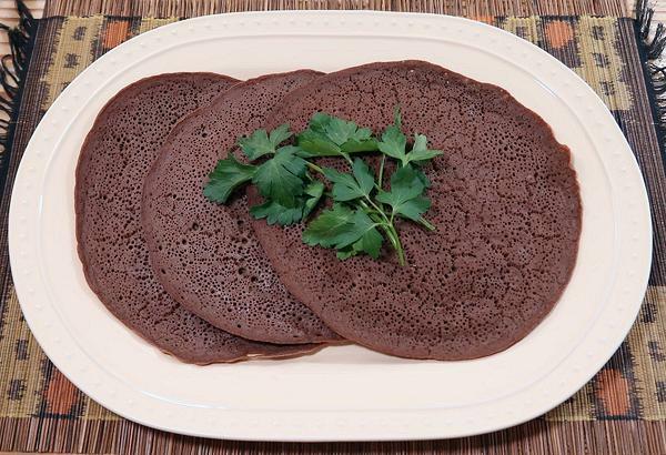 Platter with three Traditional Injera Breads