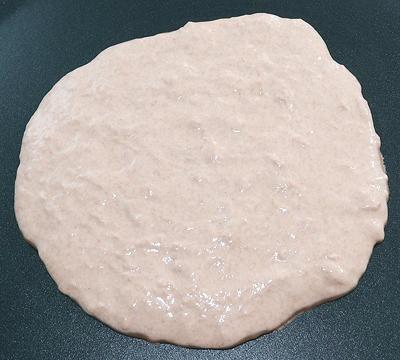 Kicha Batter on Griddle