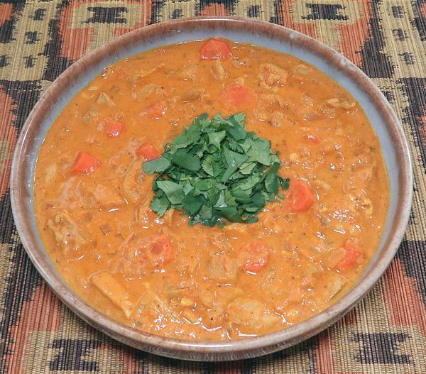 Dish of Somali Chicken with Coconut and Yogurt