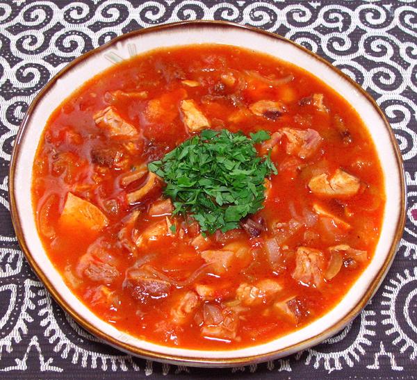 Bowl of Smoked Chicken Stew