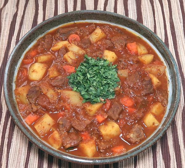 Dish of South African Beef Curry