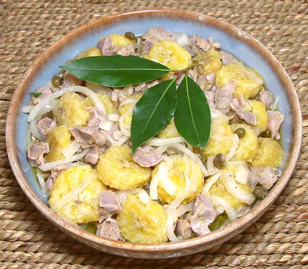 Bowl of Chicken Gizzard Banana Salad